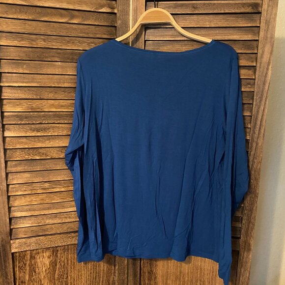 Yala Jena Long Sleeve Bamboo Tee Shirt Lapis - Picture 3 of 4